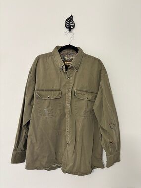 Remington Outdoor Clothing Men’s Button Shirt Camo Lined AS IS